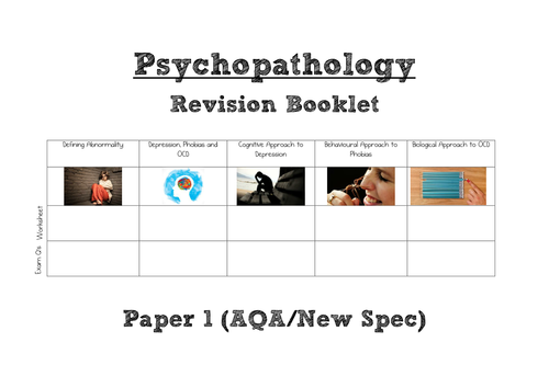 AQA A Level Psychology (New Spec) WHOLE TOPIC Revision Pack [Paper 1 ...