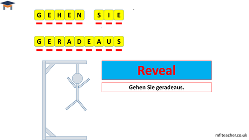 German directions hangman starter