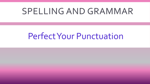 spelling, grammar and punctuation revision quiz for June