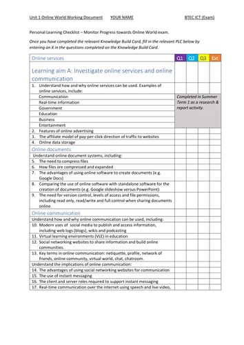 BTEC ICT Online World (Exam)