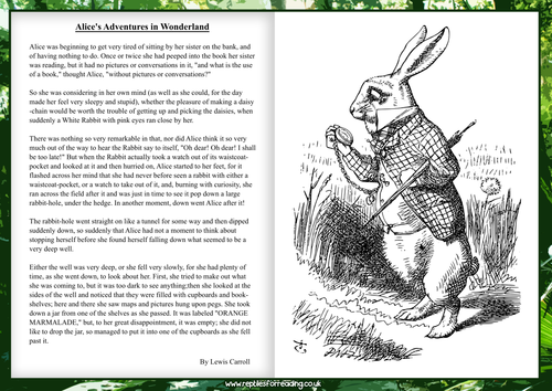 Alice's Adventures in Wonderland KS2 comprehension with answers - mix ...