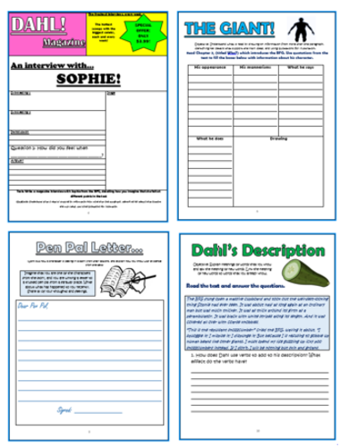 The BFG - Roald Dahl - KS2 Comprehension Activities Booklet!