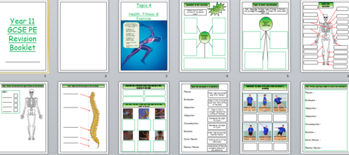 GCSE PE EDEXCEL 9-1 APPLIED ANATOMY REVISION BOOKLET | Teaching Resources