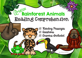 Amazon Rainforest Animals Reading Comprehension by HollyRachel ...