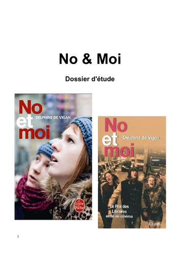 No & Moi dossier | Teaching Resources