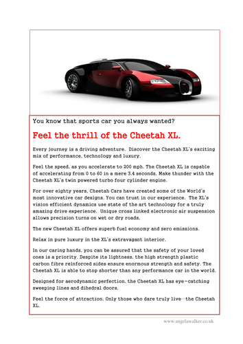 essay about car advertisement