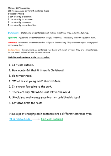 fantastic-different-sentence-types-worksheet-question-statement