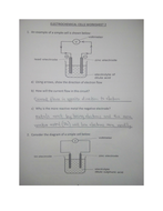 ELECTROCHEMICAL CELLS WORKSHEET WITH ANSWER | Teaching Resources