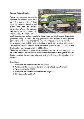 Top down approaches in Mumbai (Edexcel B 9-1)
