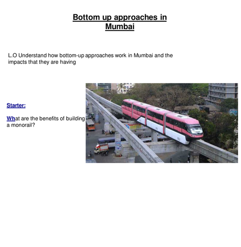 Bottom up approaches in Mumbai (Edexcel B 9-1)