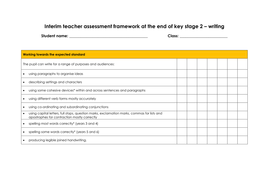 KS2 writing moderation checklist | Teaching Resources