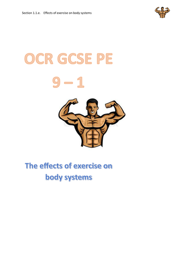 OCR GCSE PE 9 - 1 (2016 New Spec) 1.1.e. The Effects  of Exercise