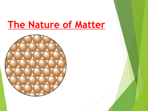 NATURE OF MATTER PPT AND WORKSHEET