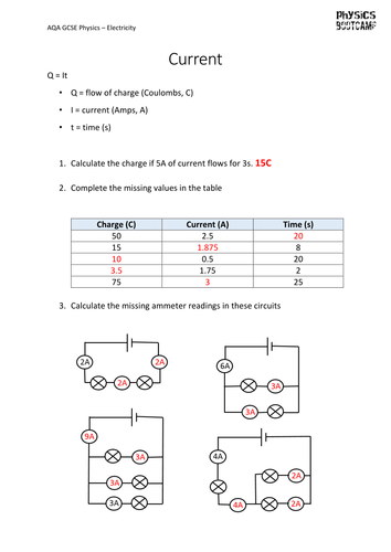 AQA GCSE Physics (1-9) Electricity - Circuits resources (3 lessons