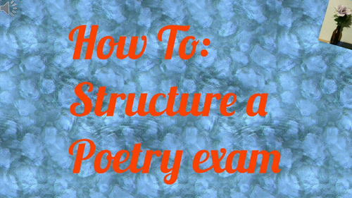How to write a poetry exam