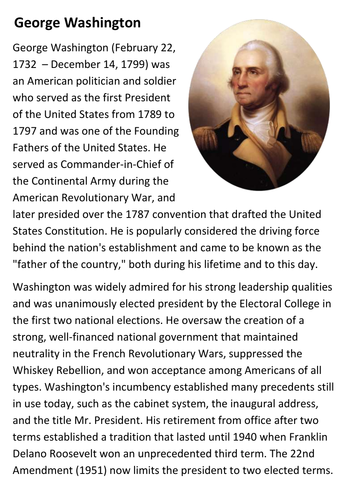 George Washington Handout