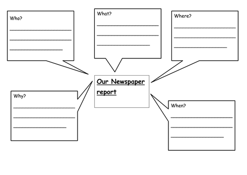 Newspaper report 5ws | Teaching Resources