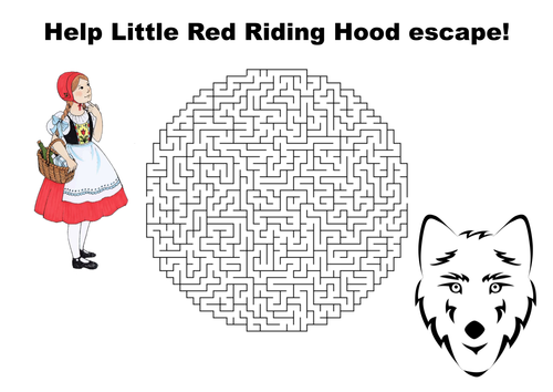 Help Little Red Riding Hood escape maze puzzle