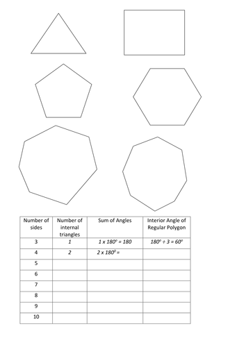 Angles in Polygons | Teaching Resources