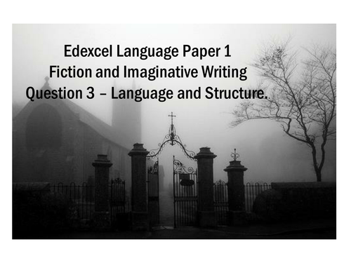 Edexcel Language Paper 1 - Question 3 - analysing language and ...