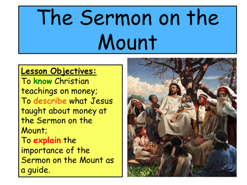 KS3 Charity- Christian Teachings. The Sermon on the Mount