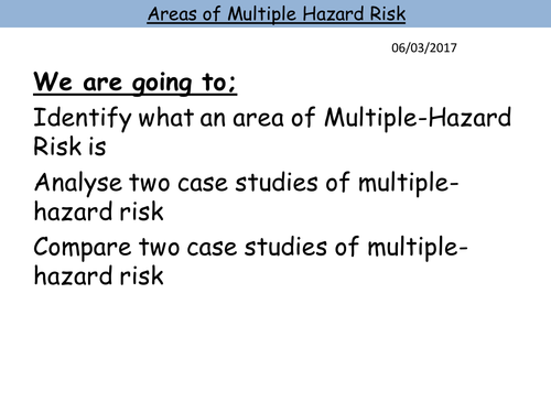 Area of Multiple Hazard Risk (Los Angeles) | Teaching Resources