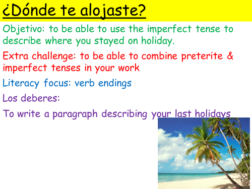 Y10 SPANISH VIVA M1: ACCOMODATION - COMO ERA