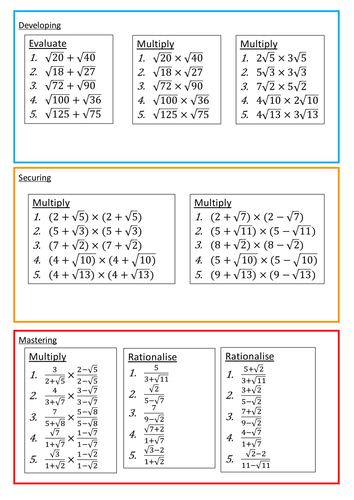 surds-worksheet-teaching-resources