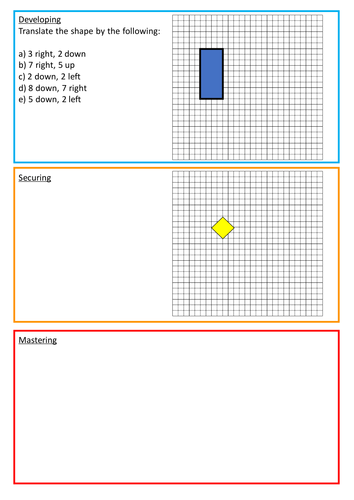 Translations Worksheet | Teaching Resources