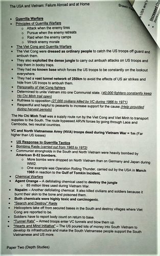AQA GCSE History 1954-75 Vietnam War History Resources | Teaching Resources