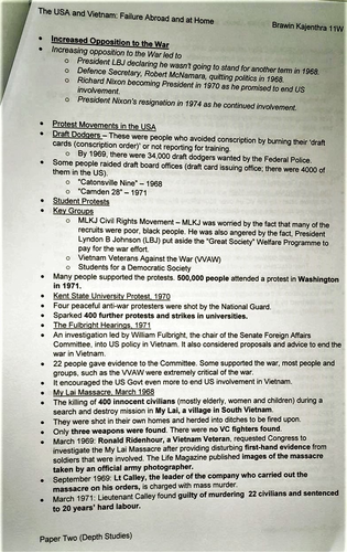 AQA GCSE History 1954-75 Vietnam War History Resources | Teaching Resources