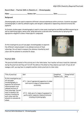 AQA 9-1 Chemistry Required Practicals | Teaching Resources