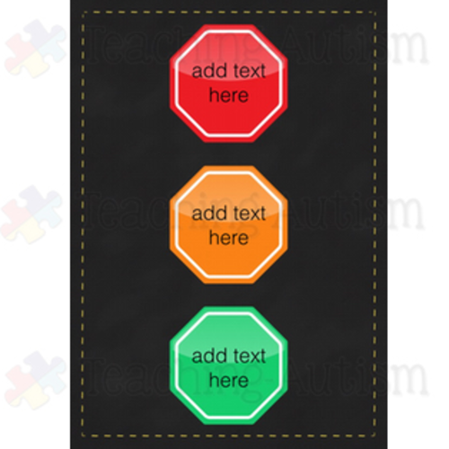 Autism Traffic Light Behaviour Behavior System Editable Teaching 