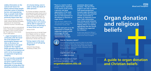 What are religious attitudes towards organ donation and blood transfusions?