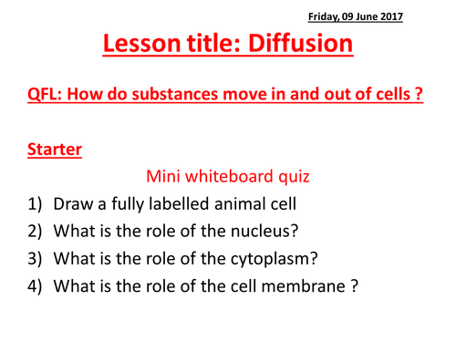 diffusion v osmosis