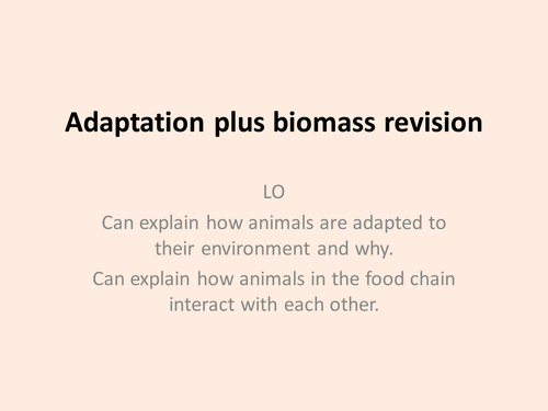 Misc revision lessons I've taught