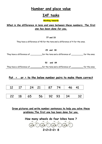 Year 2 TAF Number and Place value activities | Teaching Resources