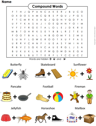 Compound Words Word Search | Teaching Resources