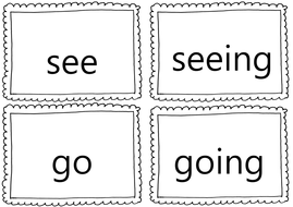 KS1 - Flashcards - Adding ing Suffix - No Spelling Rule ...