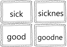 KS1 - Flashcards - Adding ness Suffix - New Curriculum - Spelling