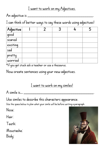 literacy worksheets teaching resources