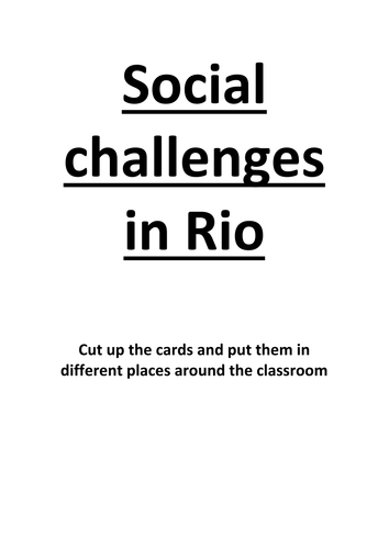 AQA Geography GCSE new specification - The urban world and Rio fully ...
