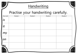 eyfs reception handwriting worksheet list 2 pack 1