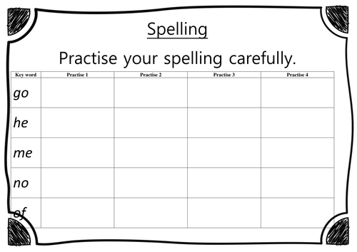 eyfs reception handwriting worksheet full lists