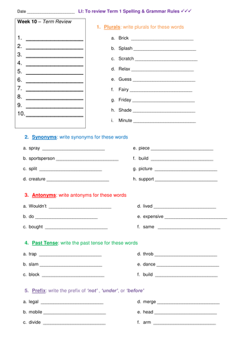 Spelling Activity