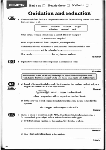 Oxidation and Reduction | Teaching Resources