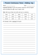 Verbs: Adding -ing and -ed To Verbs | Teaching Resources