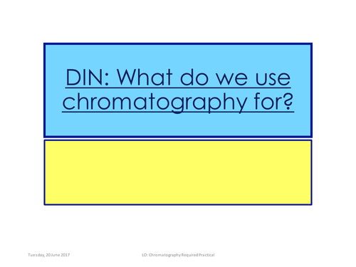 New AQA Chromatography Required Practical