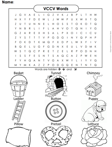 VCCV Words Word Search | Teaching Resources