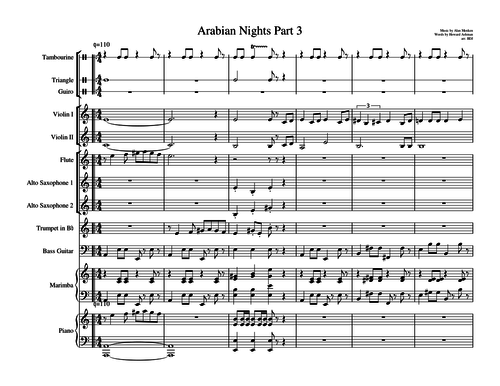 Aladdin Jr Orchestral arrangements | Teaching Resources